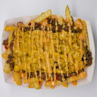 Chop cheese fries
